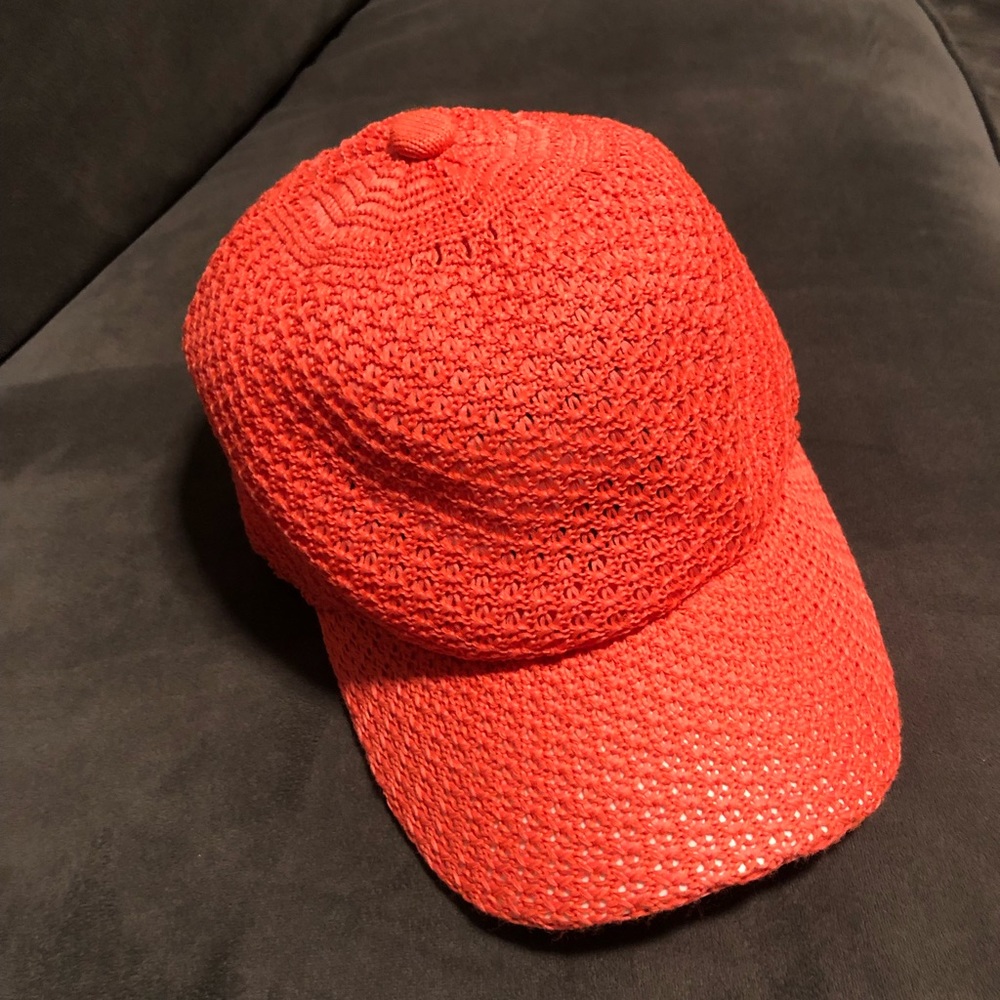 Tropical coral baseball cap